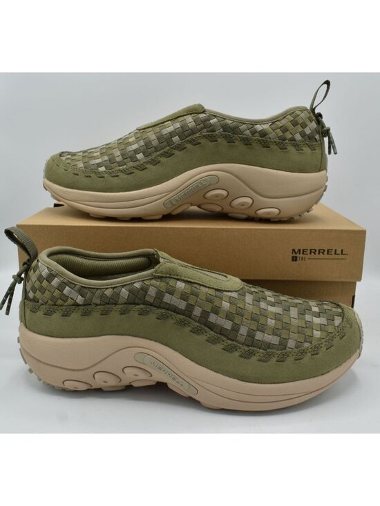 Merrell Mens Size 11 Jungle Moc EVO Woven SE Drab Leather Shoes main image 7